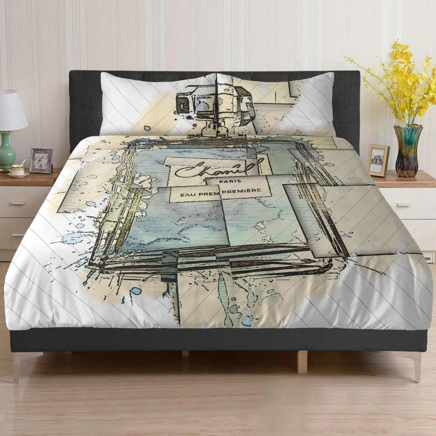 Chanel Paris 3in1 Polyester Bedding Set