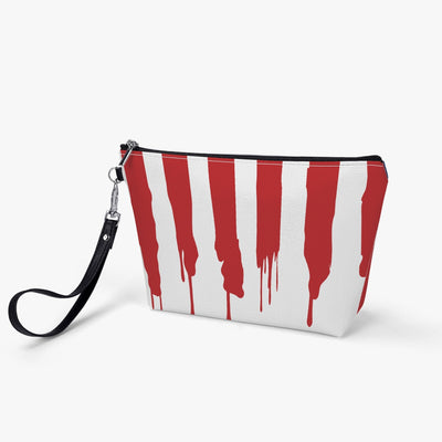 Abstract American Flag Zipper Sling Cosmetic Bag