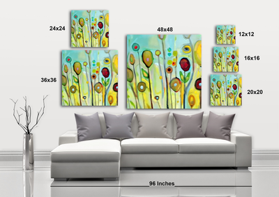 Abstract Flower Garden I - Gallery Wrapped Canvas