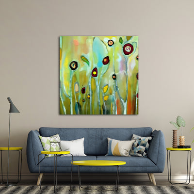 Abstract Flower Garden III - Gallery Wrapped Canvas