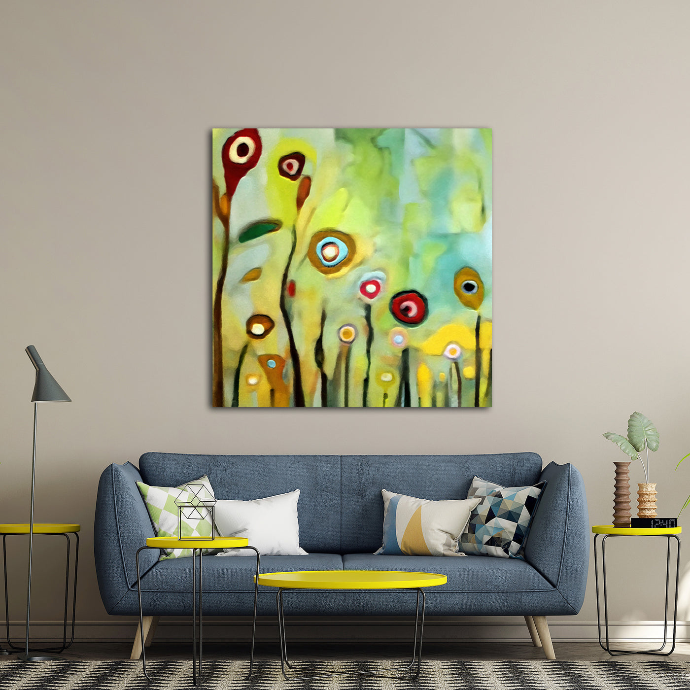 Abstract Flower Garden IV - Gallery Wrapped Canvas