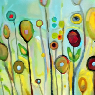 Abstract Flower Garden I - Gallery Wrapped Canvas
