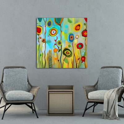 Abstract Flower Garden VIII - Gallery Wrapped Canvas