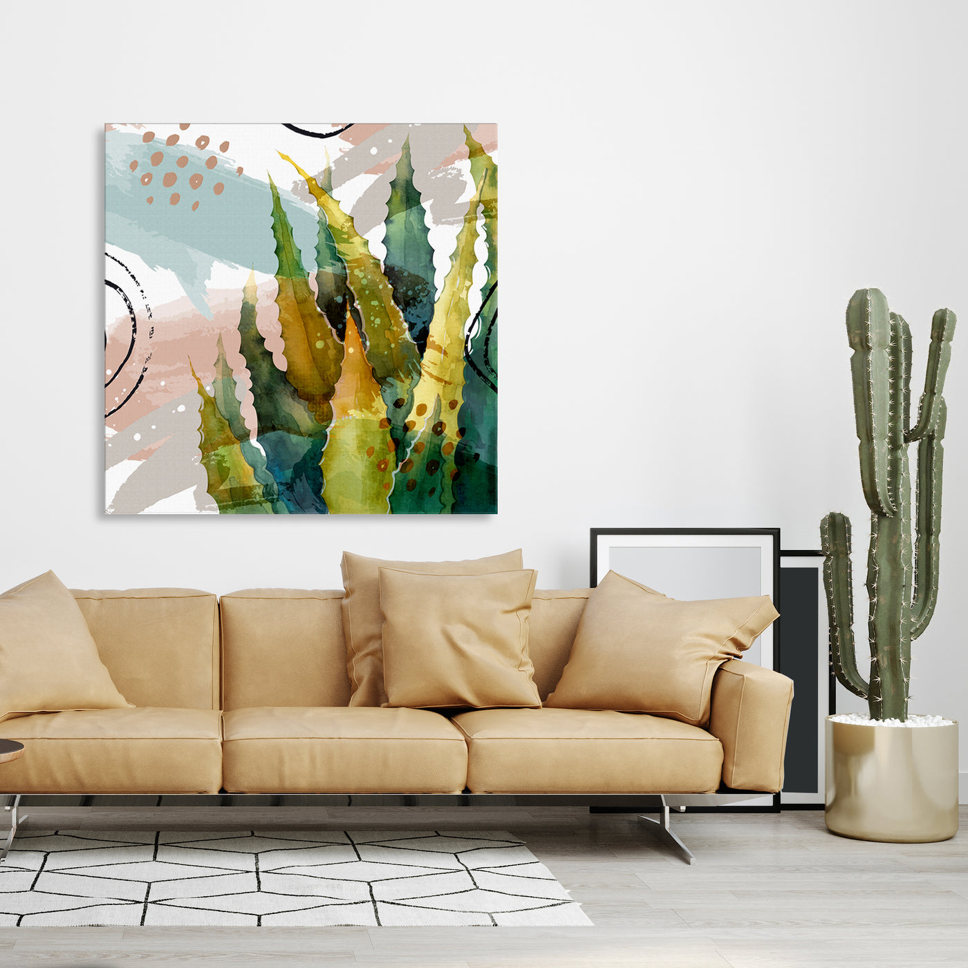 Aloe Vera Leaves - Gallery Wrapped Canvas