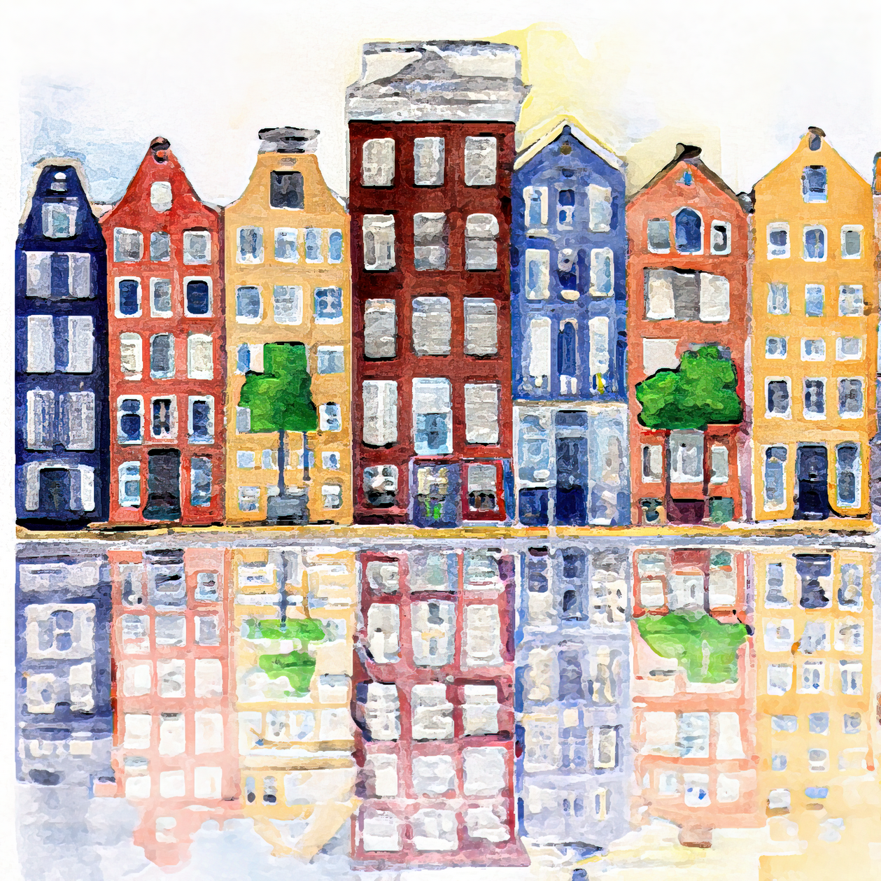 Amsterdam Reflections I - Gallery Wrapped Canvas