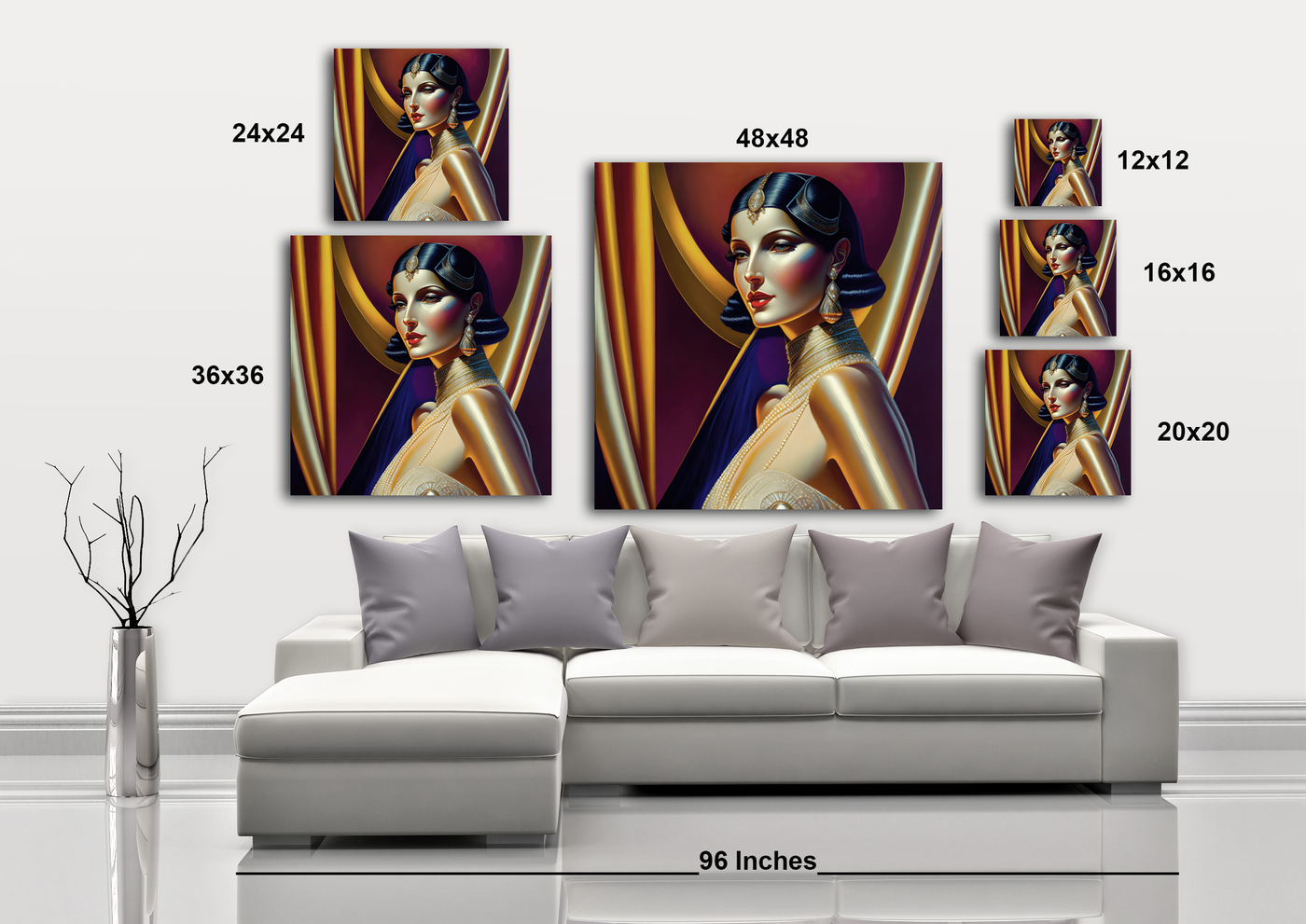 Art Deco Woman - Gallery Wrapped Canvas