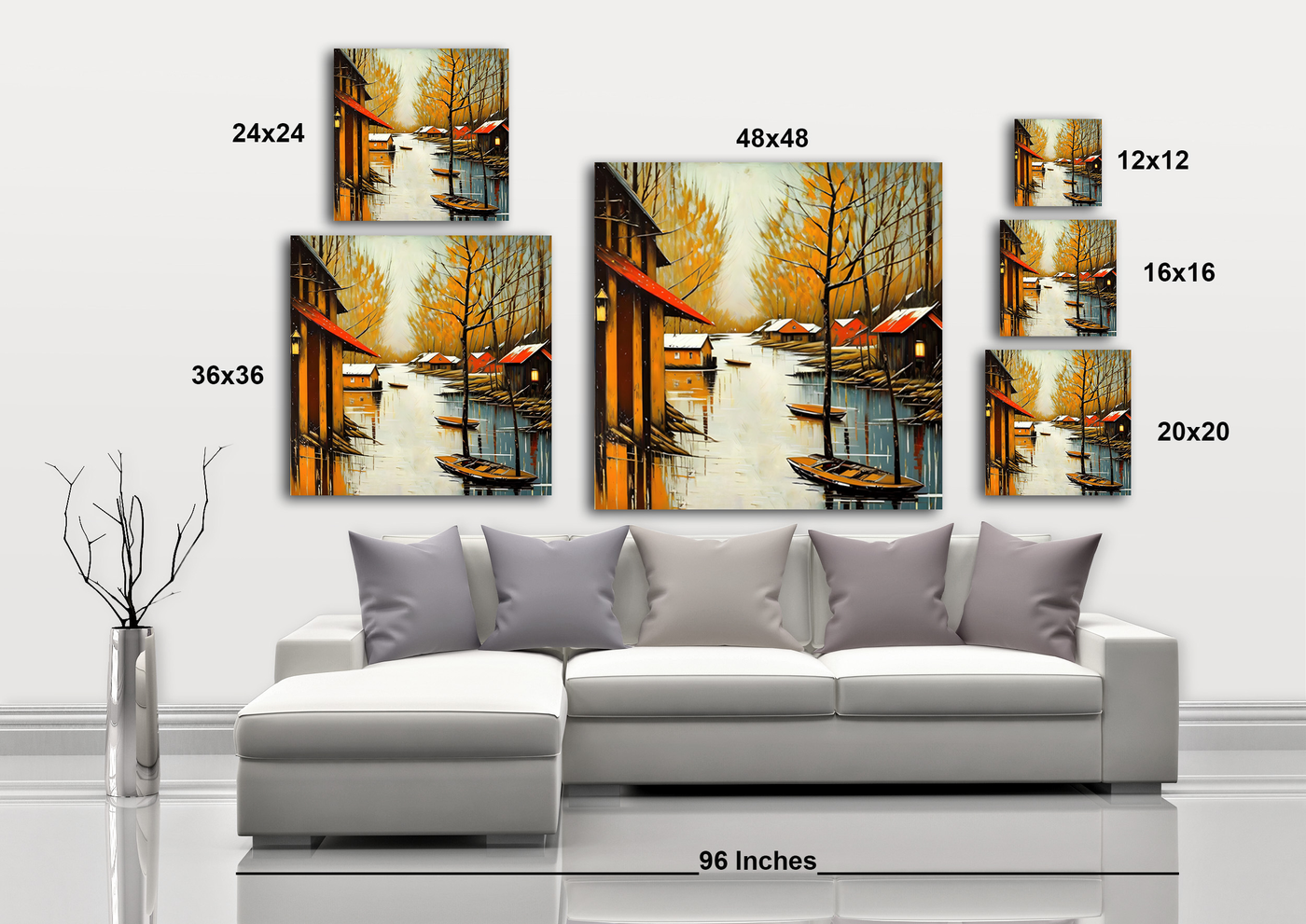Autumn River - Gallery Wrapped Canvas