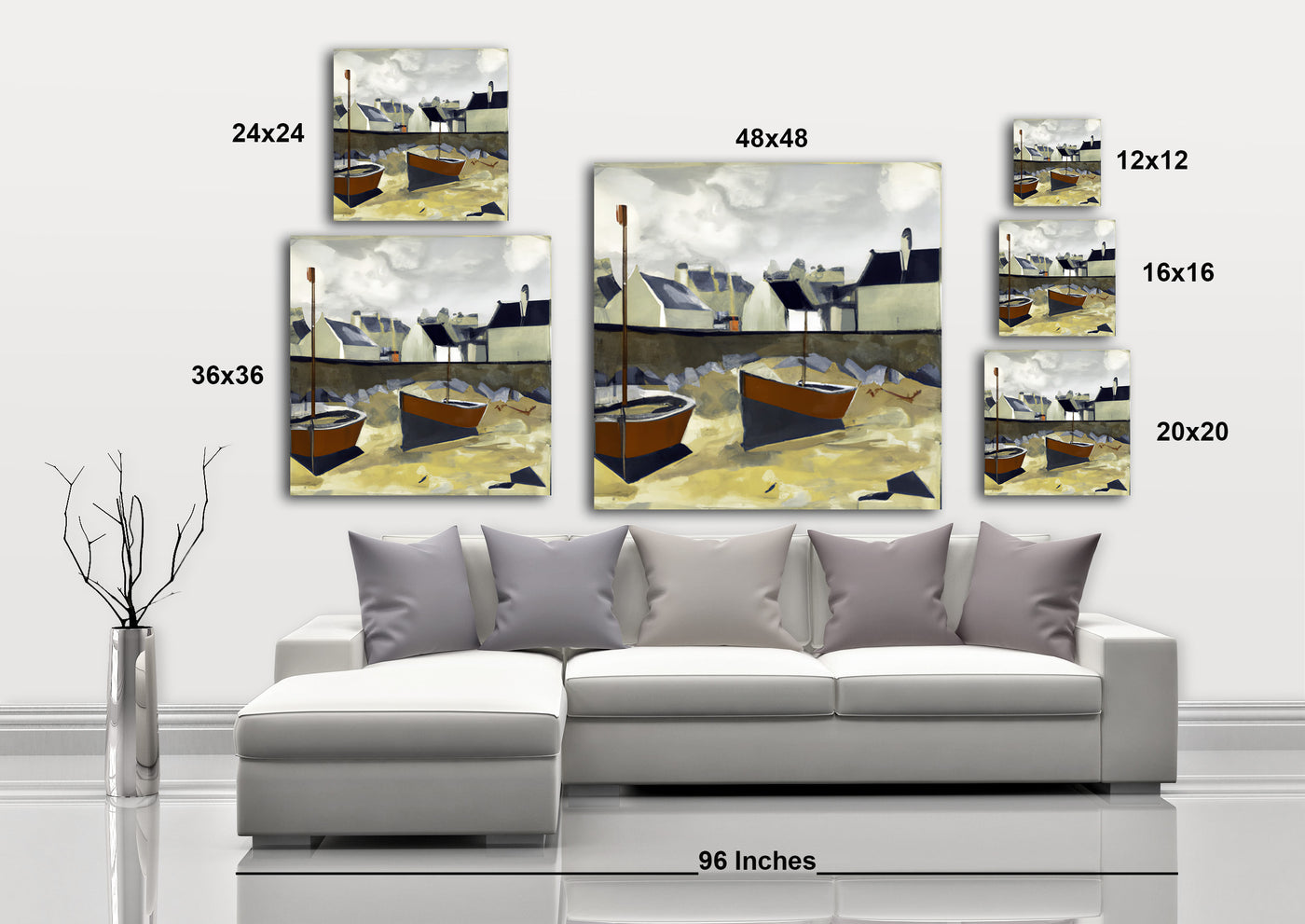 Beached Boats I - Gallery Wrapped Canvas