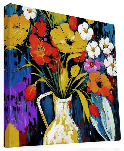 Beautiful Mixed Bouquet of Flowers - Gallery Wrapped Canvas