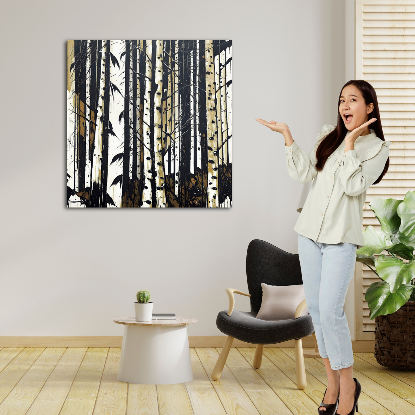 Birch Forest IV - Gallery Wrapped Canvas