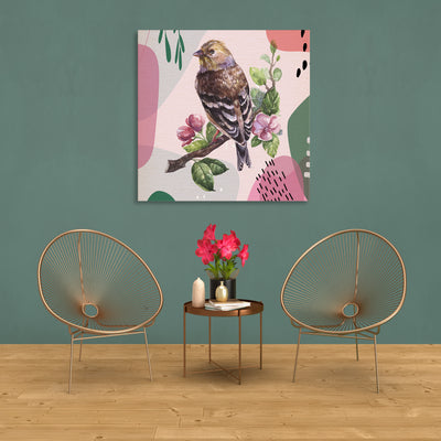 Bird On A Branch 333 - Gallery Wrapped Canvas
