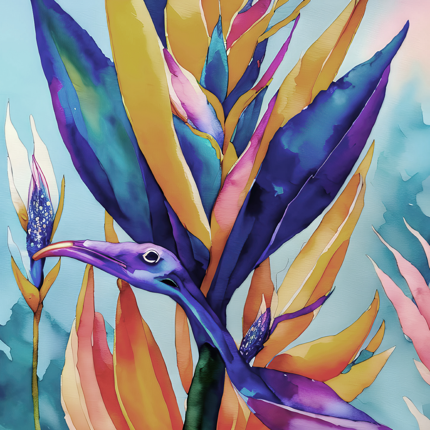 Bird of Paradise I - Gallery Wrapped Canvas