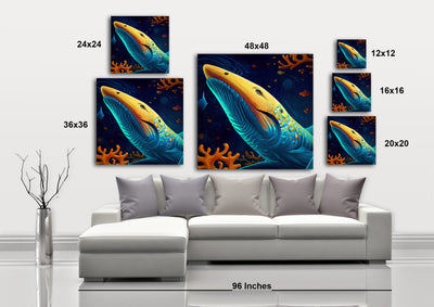 Blue Whale III - Gallery Wrapped Canvas