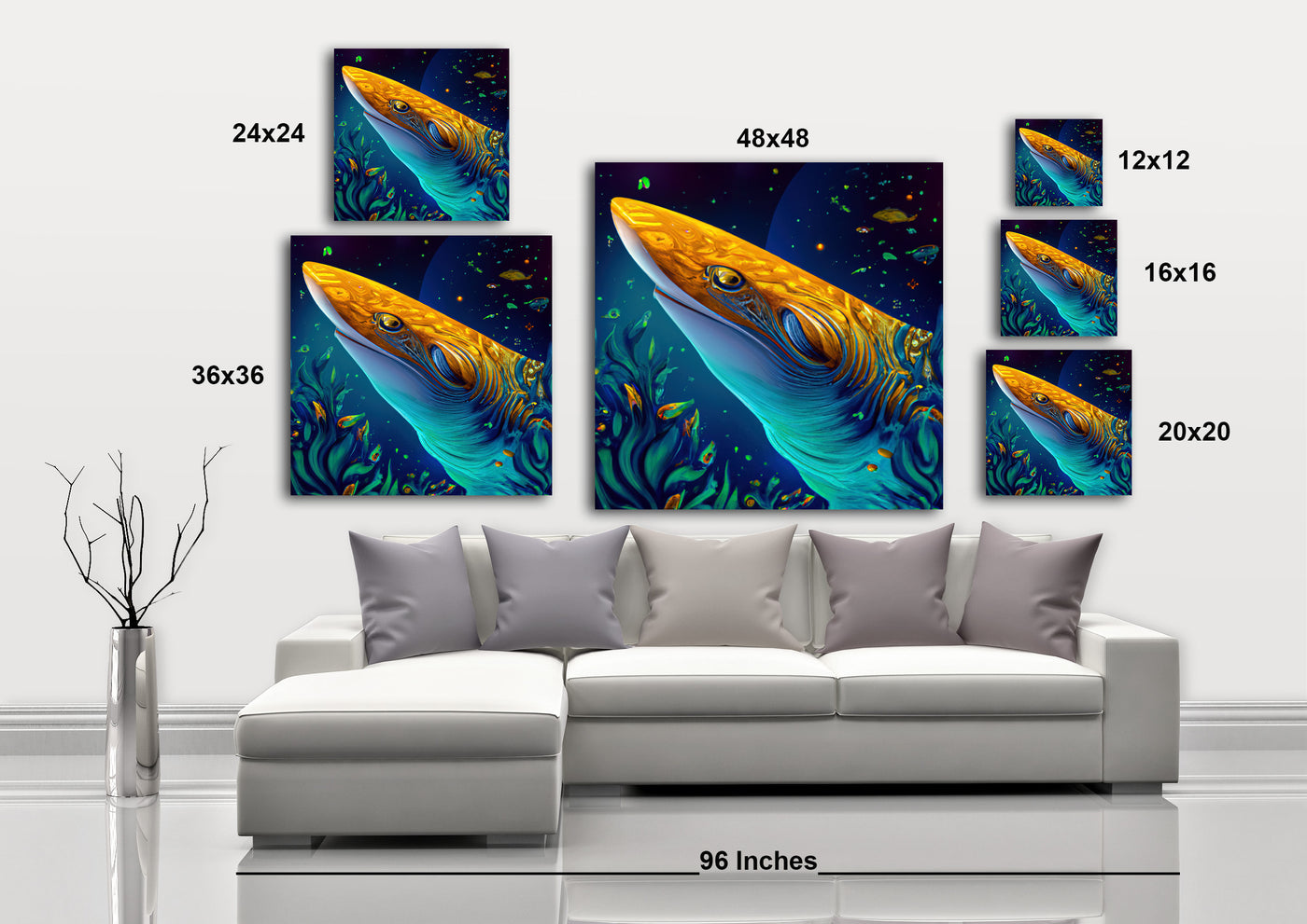 Blue Whale IV - Gallery Wrapped Canvas