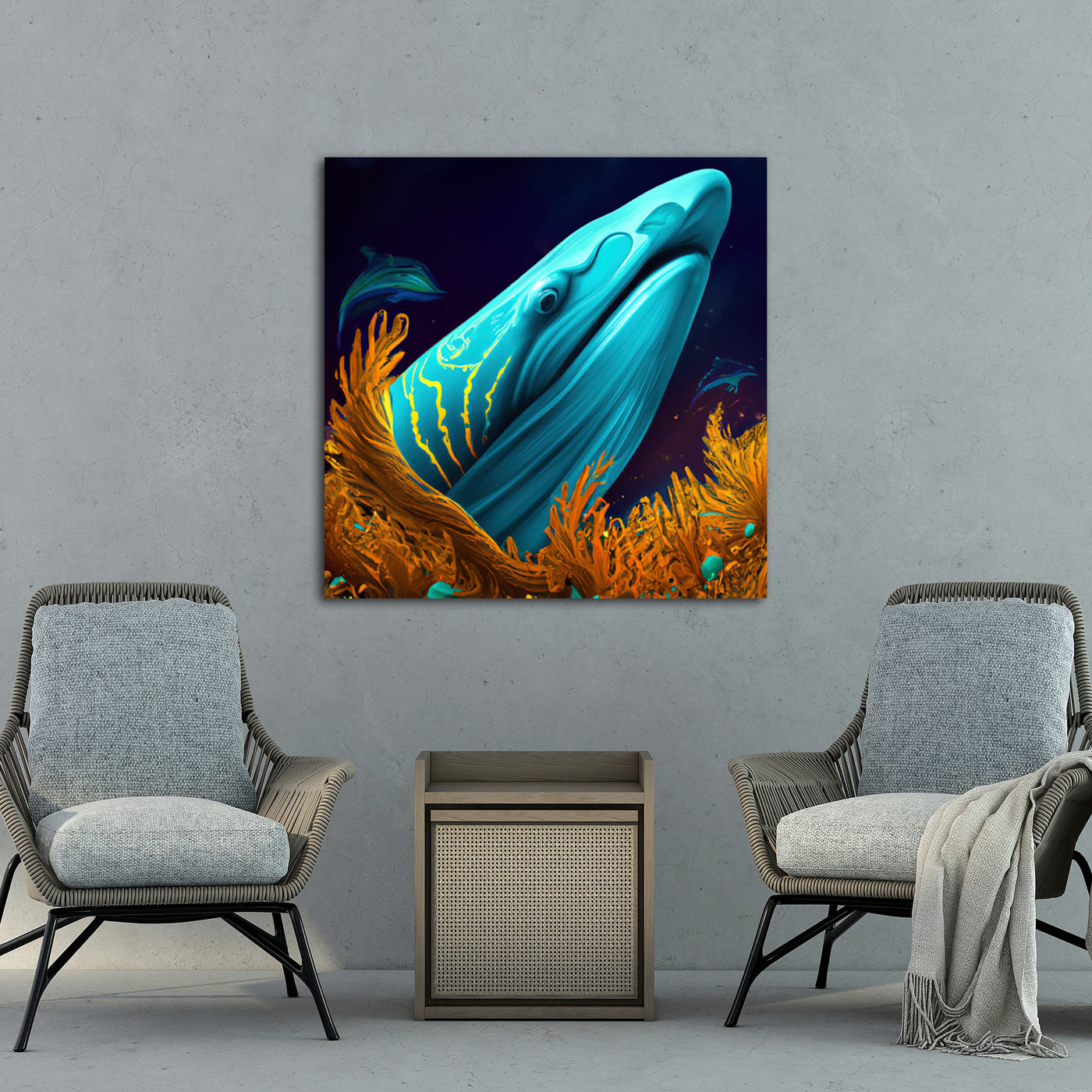 Blue Whale I - Gallery Wrapped Canvas