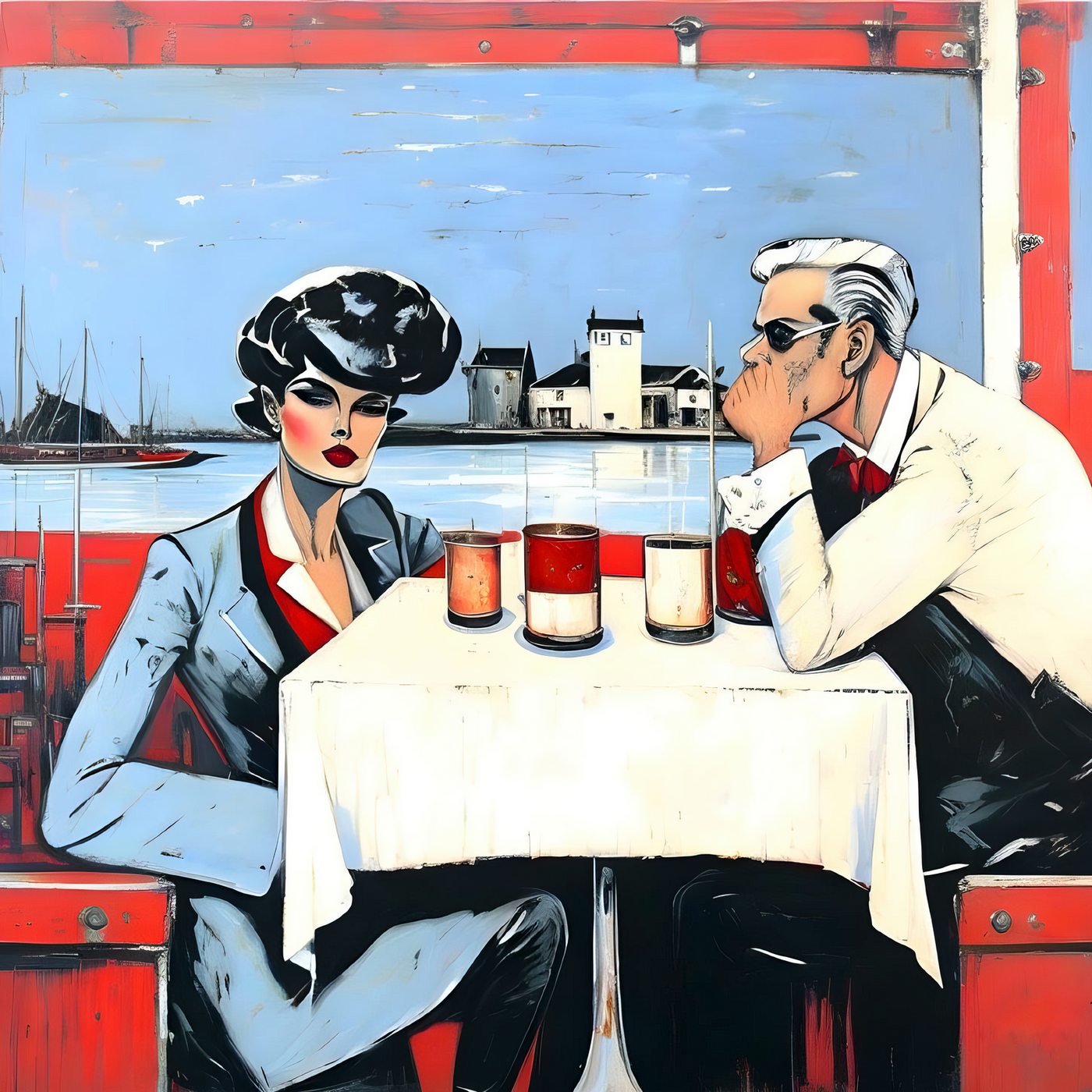 Breakfast Conversation - Gallery Wrapped Canvas
