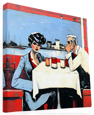 Breakfast Conversation - Gallery Wrapped Canvas