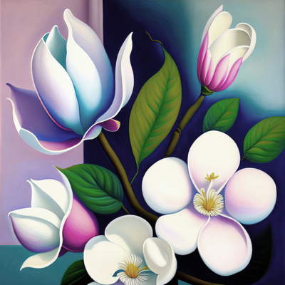 Budding Magnolias - Gallery Wrapped Canvas