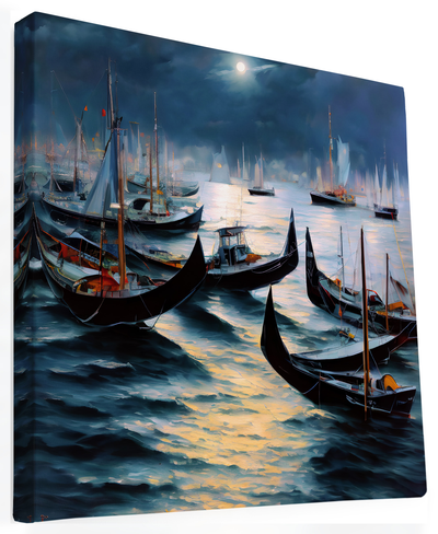 Busy Canal - Gallery Wrapped Canvas