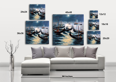 Busy Canal - Gallery Wrapped Canvas