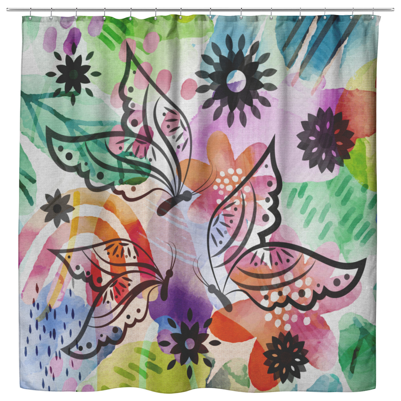 Butterfly Garden - Shower Curtain