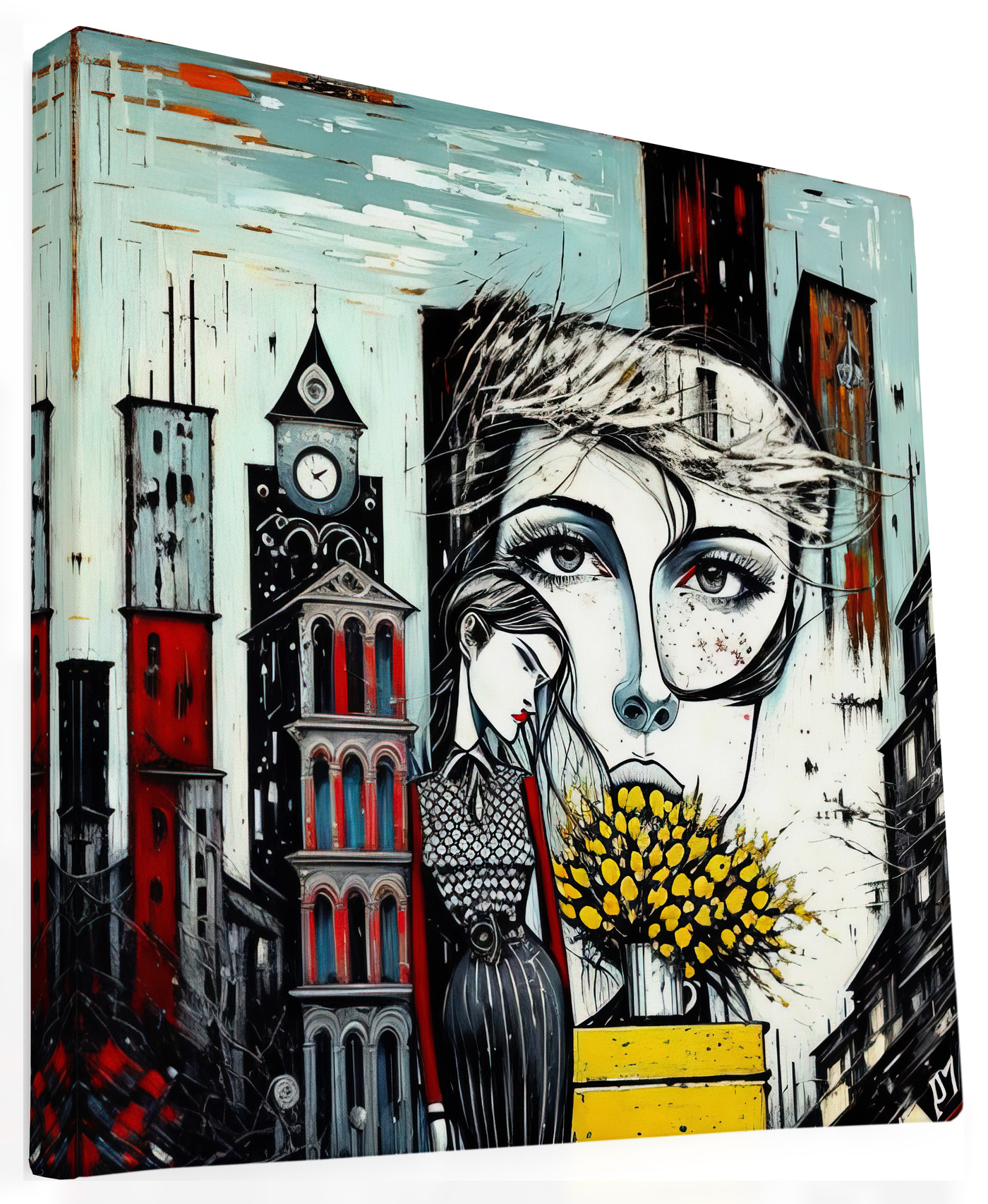 City Flowers - Gallery Wrapped Canvas