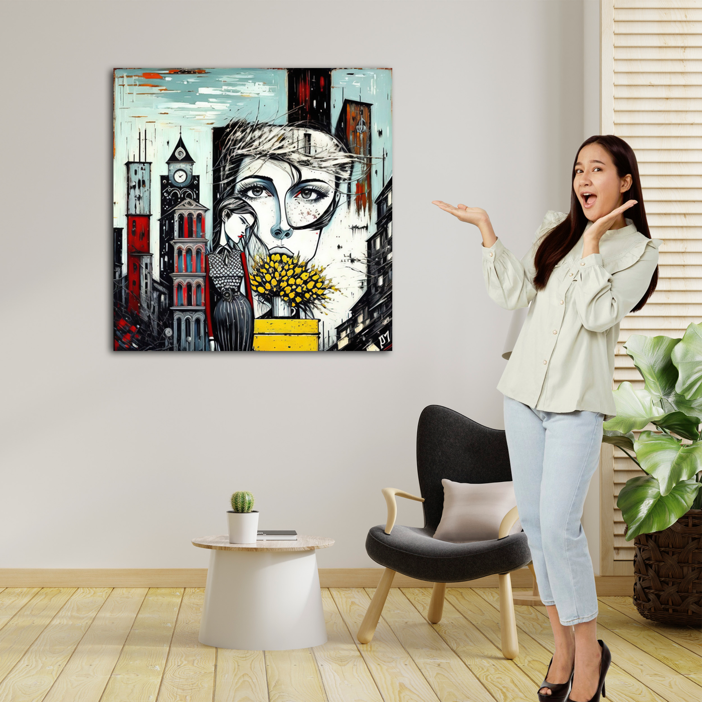 City Flowers - Gallery Wrapped Canvas
