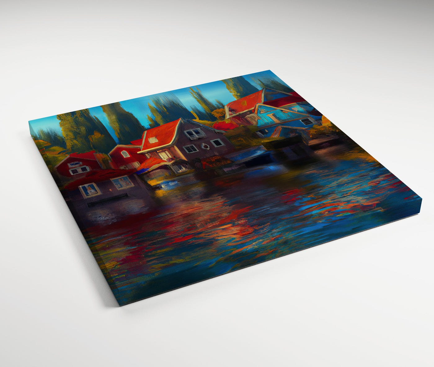 Coastal New England Town III - Gallery Wrapped Canvas
