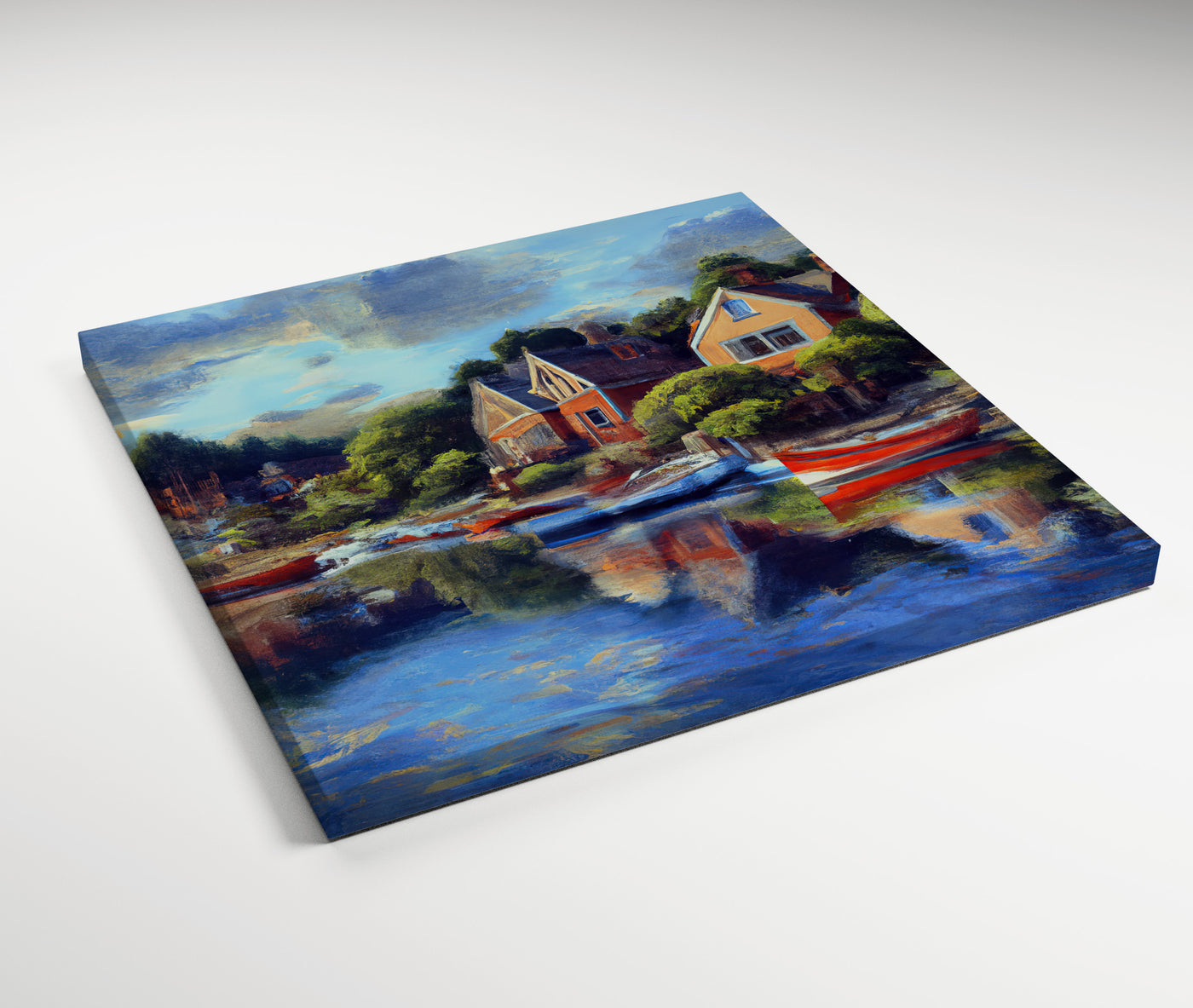New England Town VII - Gallery Wrapped Canvas