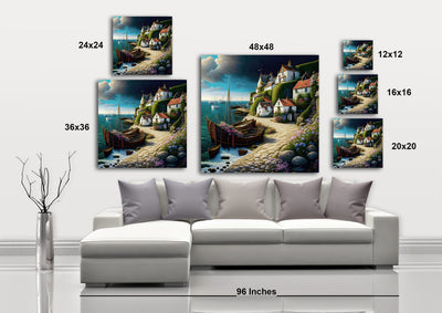 Cornish Fishing Village - Gallery Wrapped Canvas