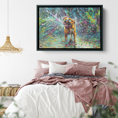 Getting Drenched II - Framed Wrapped Canvas
