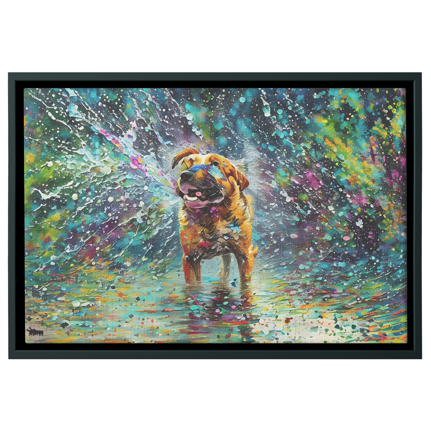 Getting Drenched II - Framed Wrapped Canvas
