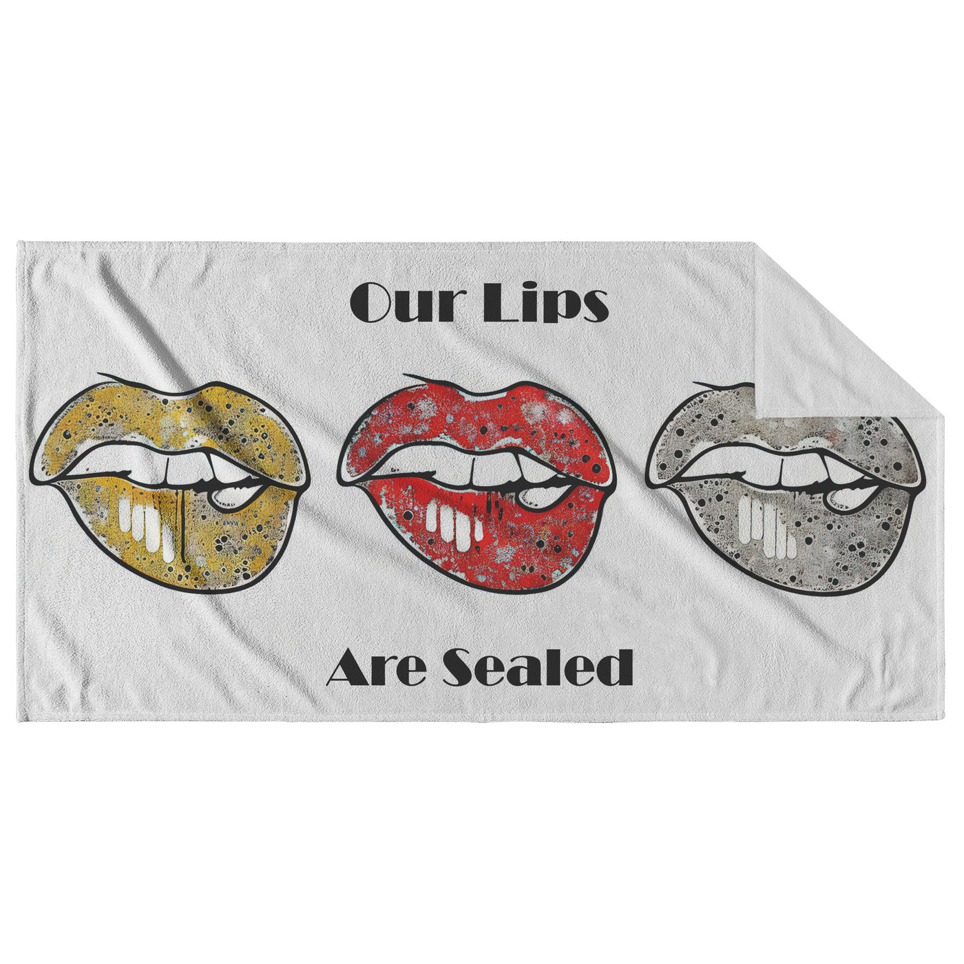 My Lips Are Sealed - Beach Towel