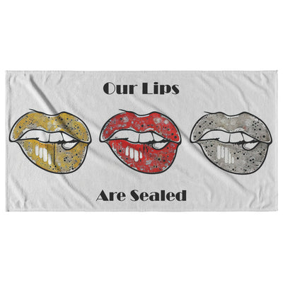My Lips Are Sealed - Beach Towel