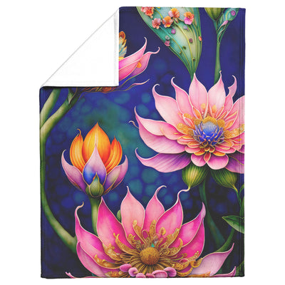 Ornamental Bloom - Fleece Blanket