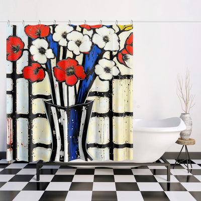 Colorful Poppies Quick-drying Shower Curtain