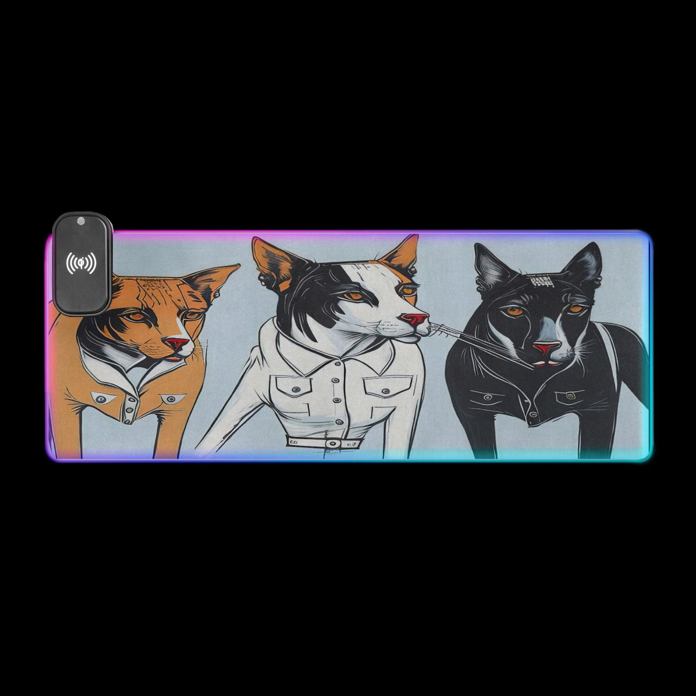 Dog Fashions Gaming Mouse Pad - Wireless Charging