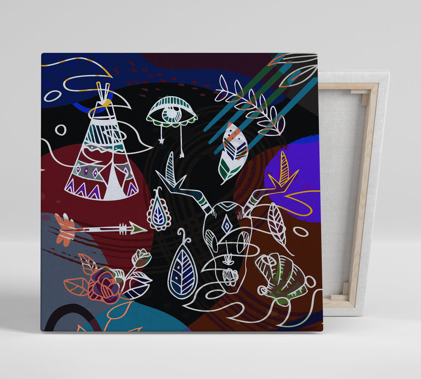 Elements Collage 266 - Gallery Wrapped Canvas