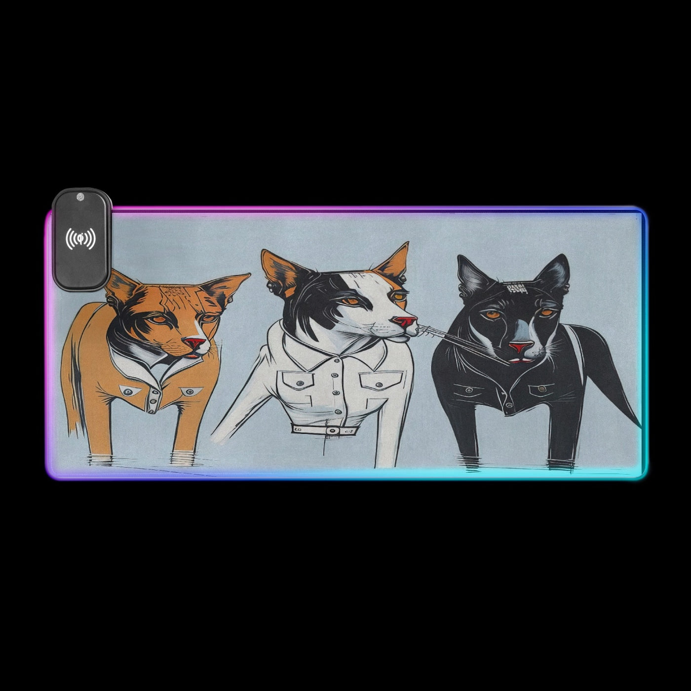 Dog Fashions Gaming Mouse Pad - Wireless Charging