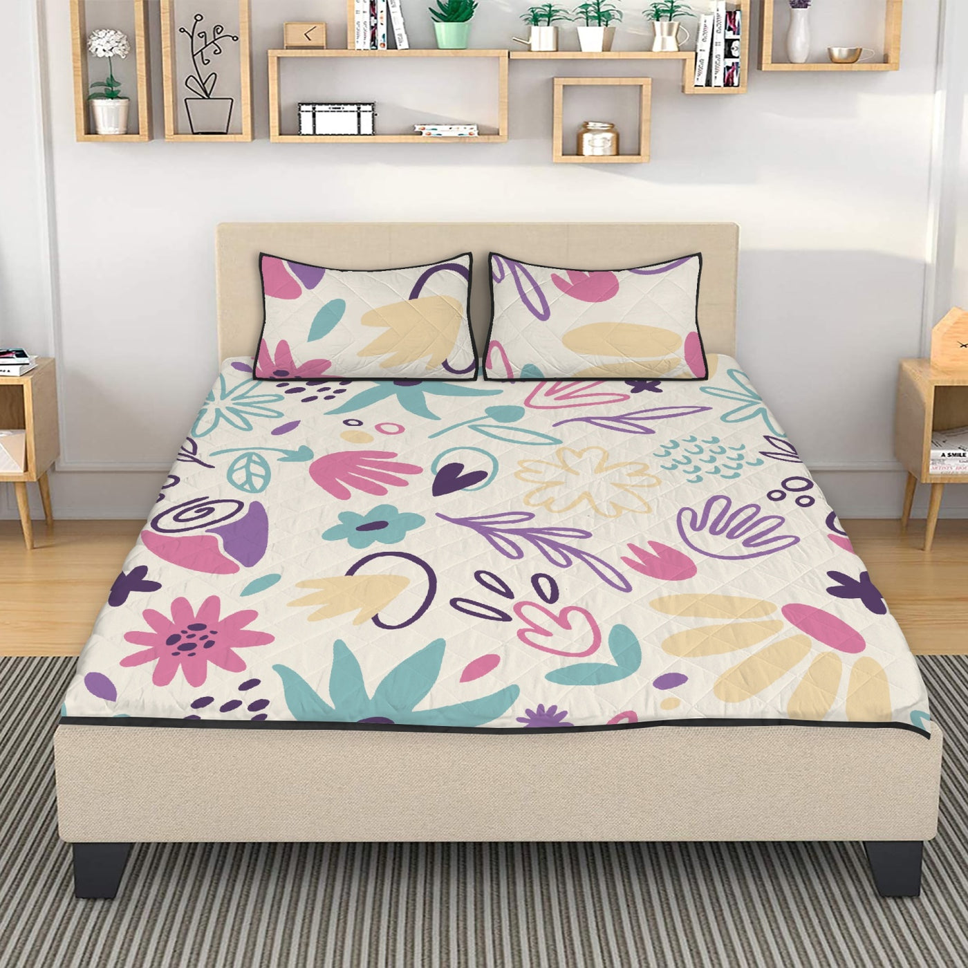 Pattern 521 Polyester Quilt Bed Sets