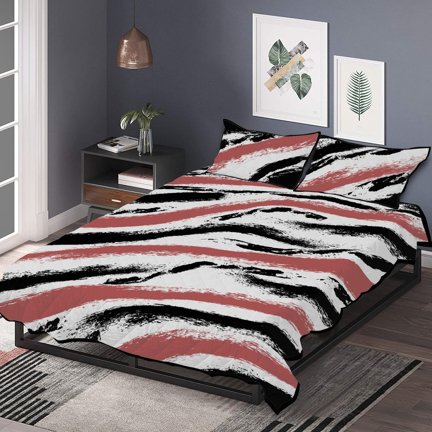 Brush Strokes 1366 - Polyester Quilt Bed Sets