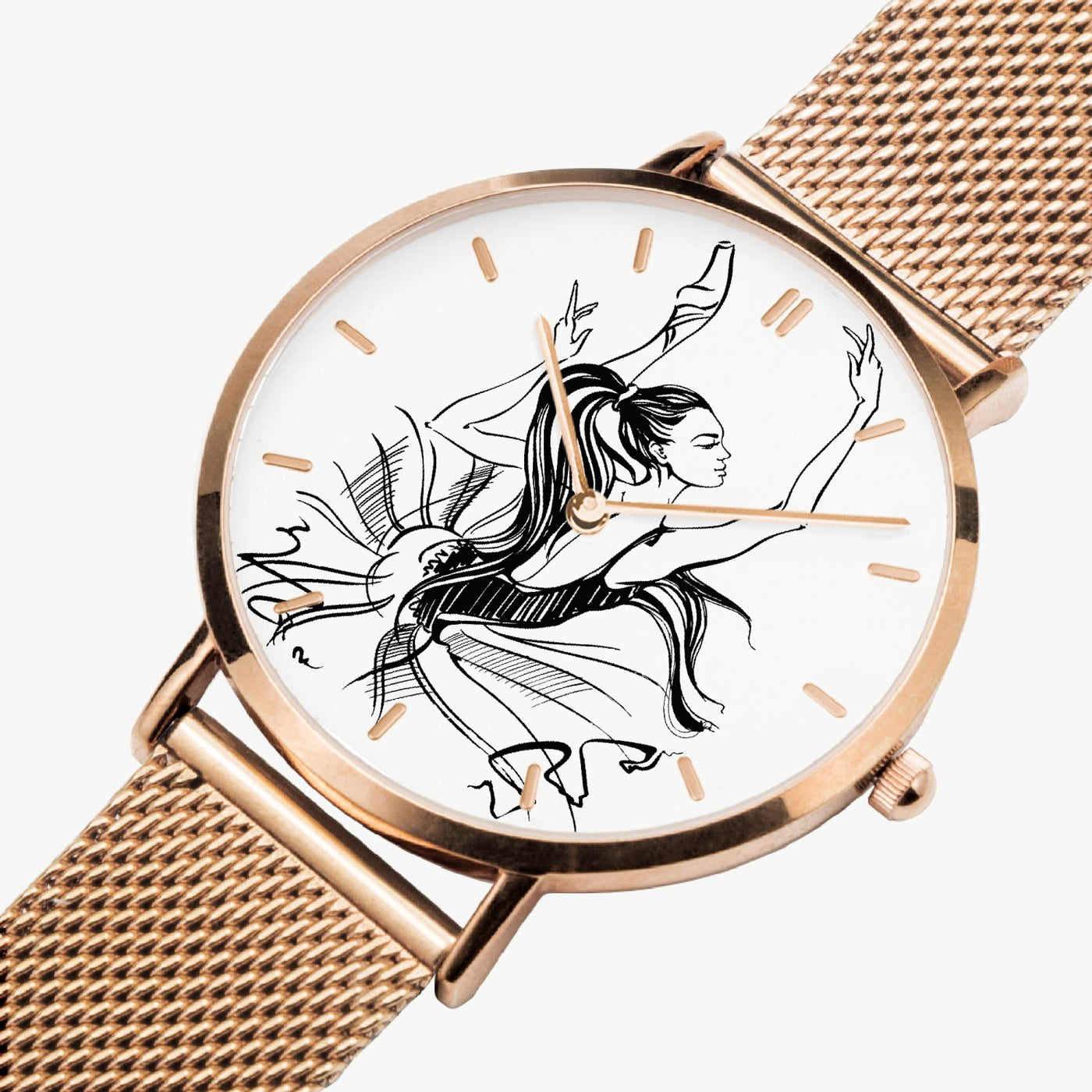 Ballerina - Fashion Ultra-thin Stainless Steel Quartz Watch (With Indicators)