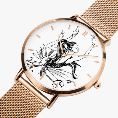 Ballerina - Fashion Ultra-thin Stainless Steel Quartz Watch (With Indicators)
