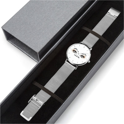 Mascara - Fashion Ultra-thin Stainless Steel Quartz Watch (With Indicators)