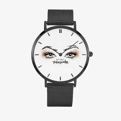 Mascara - Fashion Ultra-thin Stainless Steel Quartz Watch (With Indicators)