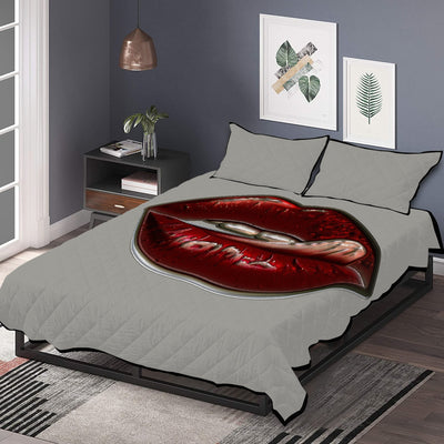 Hot Lips - Polyester Quilt Bed Sets