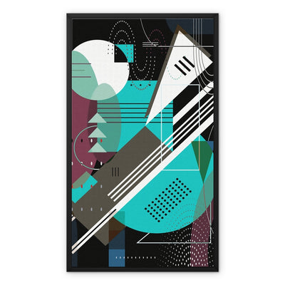 Geometric Abstract 101 Framed Canvas
