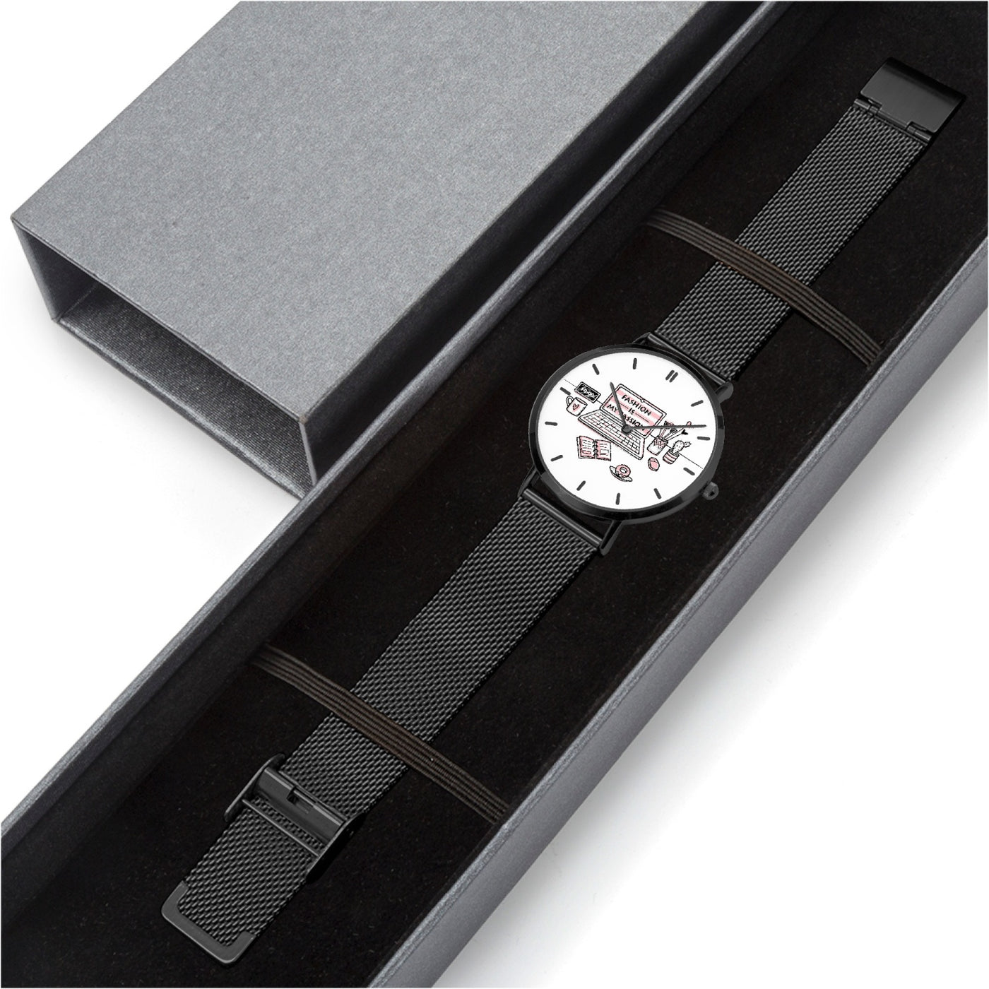 Fashion Is My Passion - Fashion Ultra-thin Stainless Steel Quartz Watch (With Indicators)