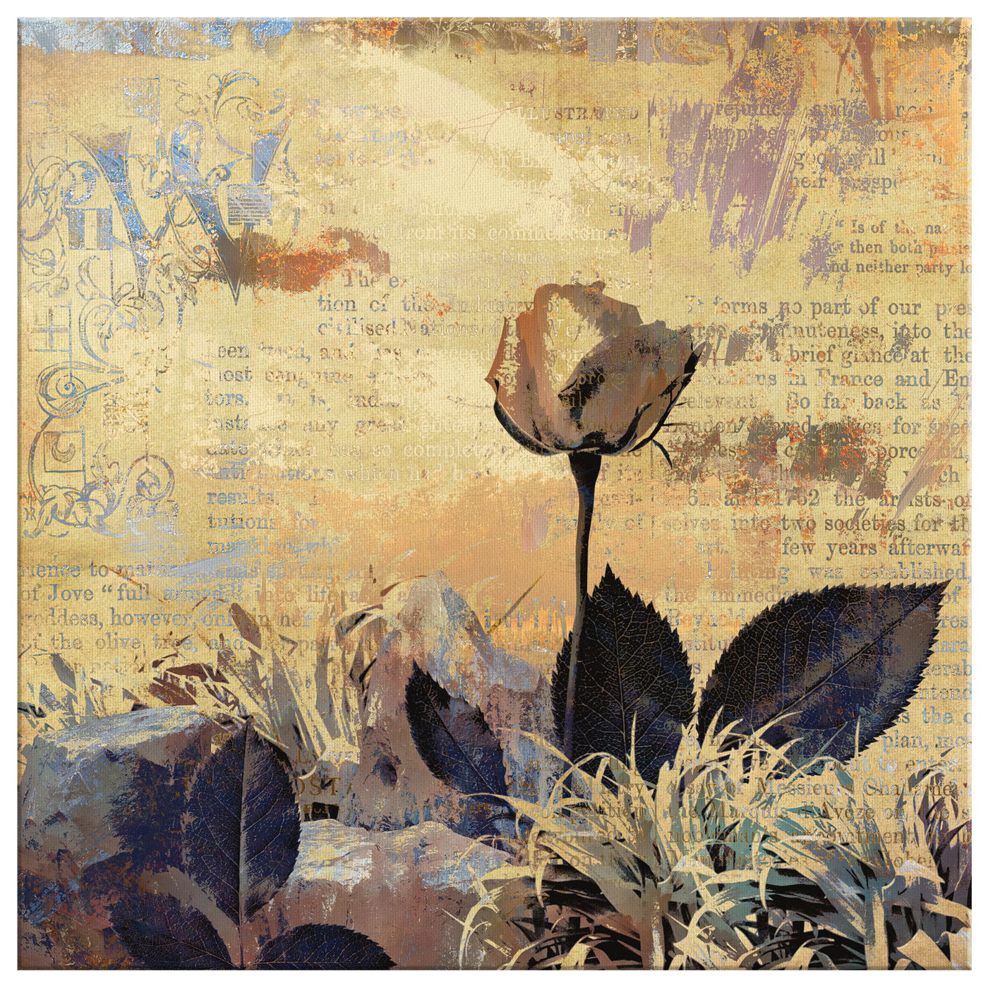 Prairie Rose Canvas Wrap