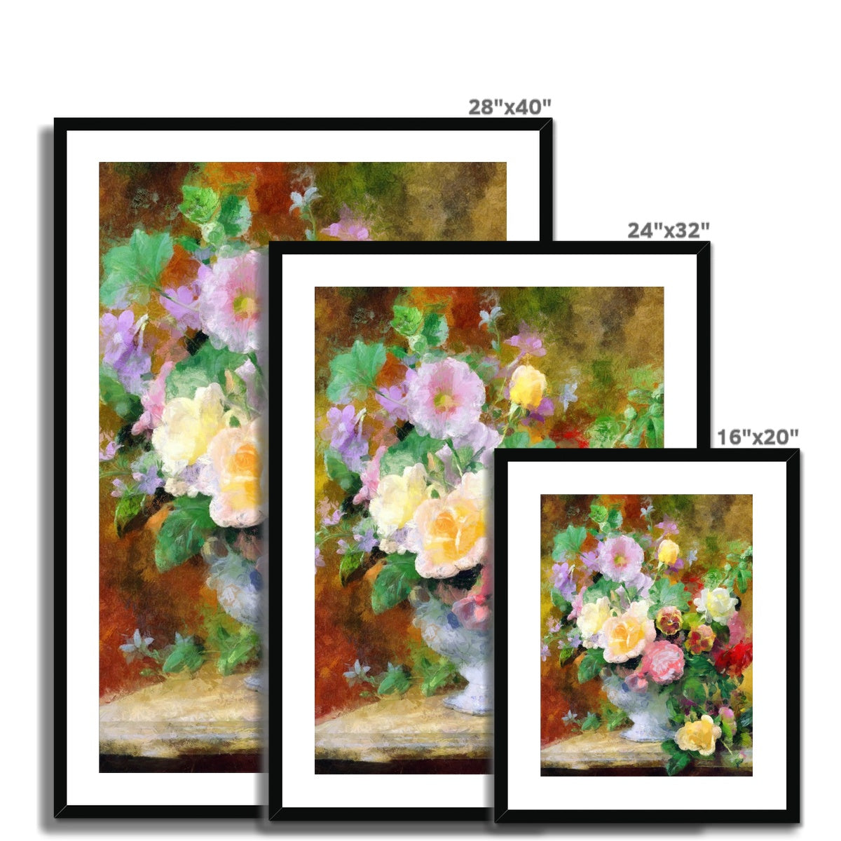 Fresh Garden Flowers  Framed & Mounted Print